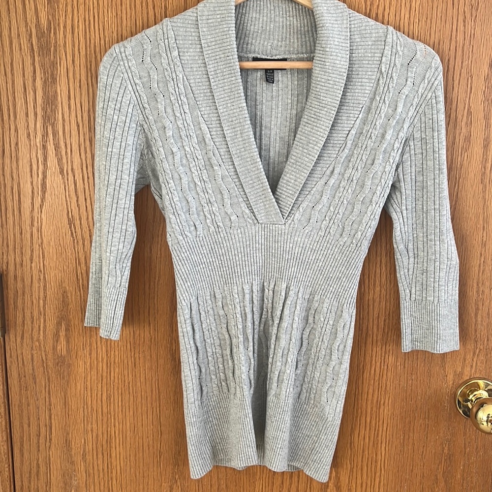 Le Chateau + Knit Sweater + Light Grey + Size S